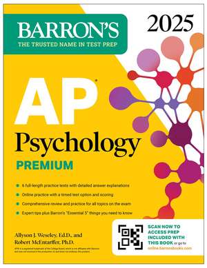 AP Psychology Premium, 2025: Prep Book for the New 2025 Exam with 3 Practice Tests + Comprehensive Review + Online Practice de Barron's Educational Series