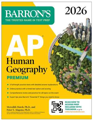 AP Human Geography Premium, 2026: Prep Book with 6 Practice Tests+ Comprehensive Review + Online Practice de Barron's Educational Series