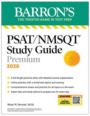 PSAT/NMSQT Premium Study Guide, 2026: 2 Practice Tests + Comprehensive Review+ 200 Online Drills de Barron's Educational Series