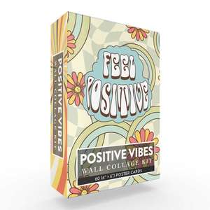 Positive Vibes Wall Collage Kit: 60 (4" × 6") Poster Cards de Adams Media