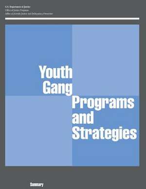 Youth Gang Programs and Strategies de U. S. Department Of Justice