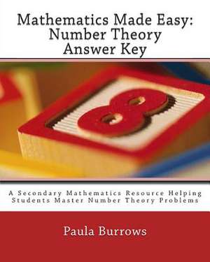 Mathematics Made Easy de Paula Burrows