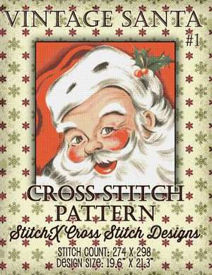 Vintage Santa Cross Stitch Pattern de Tracy Warrington