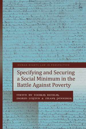 Specifying and Securing a Social Minimum in the Battle Against Poverty de Toomas Kotkas