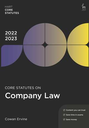 Core Statutes on Company Law 2022-23 de Cowan Ervine