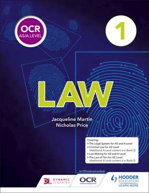 OCR A Level Law for Year 1/AS de Nicholas Price