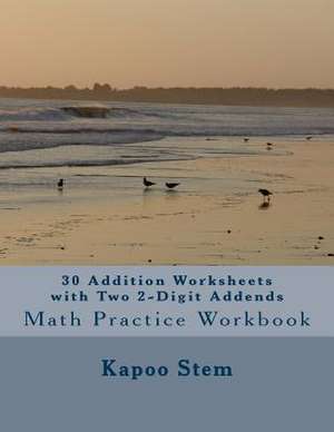 30 Addition Worksheets with Two 2-Digit Addends de Kapoo Stem