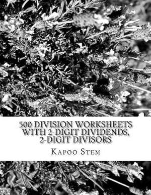 500 Division Worksheets with 2-Digit Dividends, 2-Digit Divisors de Kapoo Stem