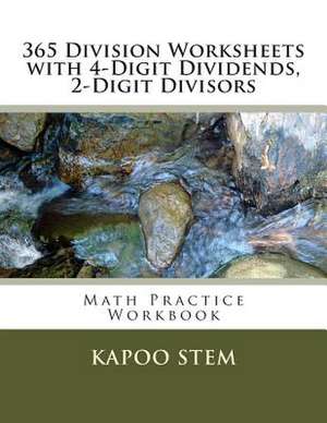 365 Division Worksheets with 4-Digit Dividends, 2-Digit Divisors de Kapoo Stem