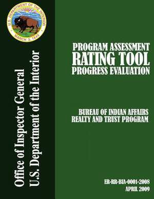 Program Assessment Rating Tool Progress Evaluation de U. S. Department of the Interior