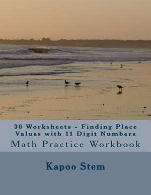 30 Worksheets - Finding Place Values with 11 Digit Numbers de Kapoo Stem