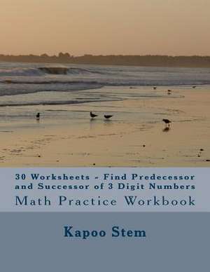 30 Worksheets - Find Predecessor and Successor of 3 Digit Numbers de Kapoo Stem