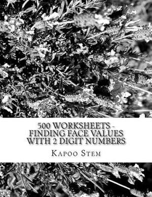 500 Worksheets - Finding Face Values with 2 Digit Numbers de Kapoo Stem