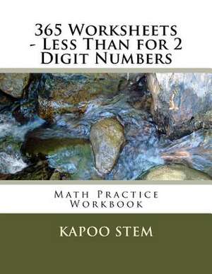 365 Worksheets - Less Than for 2 Digit Numbers de Kapoo Stem