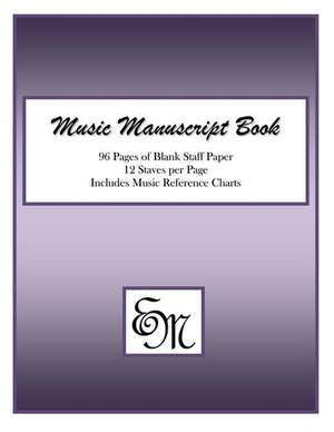 Music Manuscript Book (Purple) de Em Music Publishing