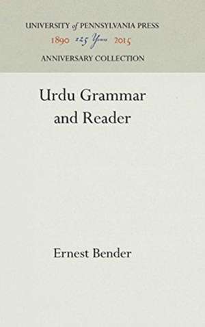 Urdu Grammar and Reader de Ernest Bender