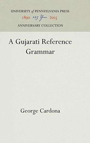 A Gujarati Reference Grammar de George Cardona