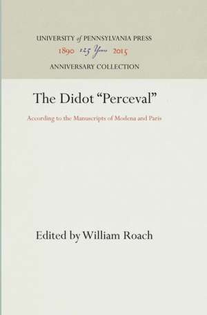 The Didot Perceval de William Roach