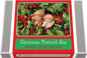 Christmas Postcard Box - 36 Unique Vintage Postcards de Laughing Elephant