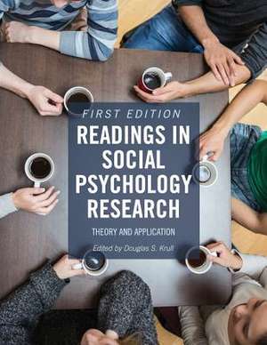 Readings in Social Psychology Research de Krull, Douglas S.