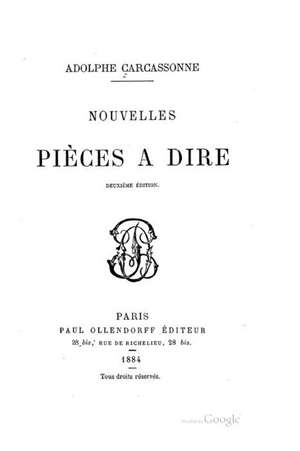 Nouvelles Pieces a Dire: Lose the Unwanted Weight During This Winter! de Adolphe Carcassone