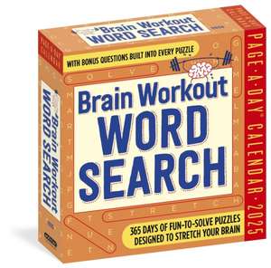 Brain Workout Word Search Page-A-Day(r) Calendar 2025 de Workman Calendars