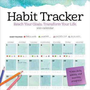 Habit Tracker Wall Calendar 2025 de Workman Calendars