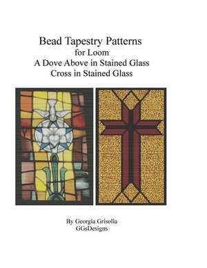 Bead Tapestry Patterns for Loom a Dove Above in Stained Glass Cross in Stained Glass de Georgia Grisolia