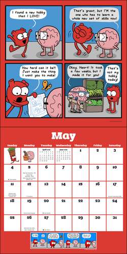 Heart and Brain 2025 Wall Calendar de Nick Seluk