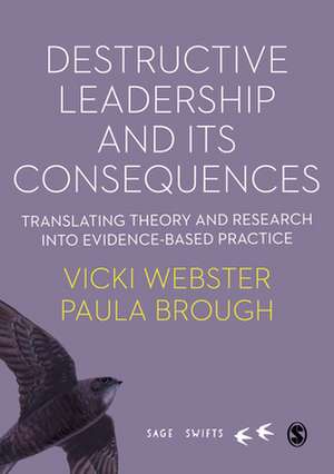 Destructive Leadership in the Workplace and its Consequences: Translating theory and research into evidence-based practice de Vicki Webster