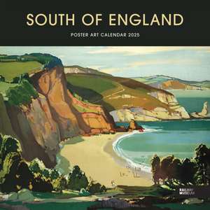 South of England Poster Art National Railway Museum Wiro Wall Calendar 2025 de Carousel Calendars