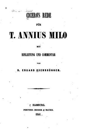 Rede Fur T. Annius Milo de Marcus Tullius Cicero