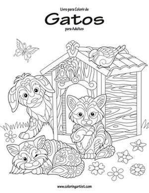 Livro Para Colorir de Gatos Para Adultos 1 de Nick Snels