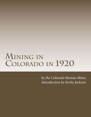 Mining in Colorado in 1920 de Colorado Bureau of Mines