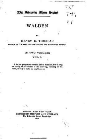 Walden - Vol. I de Henry David Thoreau