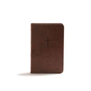 CSB Compact Bible, Value Edition, Brown Leathertouch de Csb Bibles By Holman