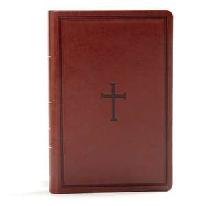 KJV Large Print Personal Size Reference Bible, Brown Leathertouch de Holman Bible Publishers