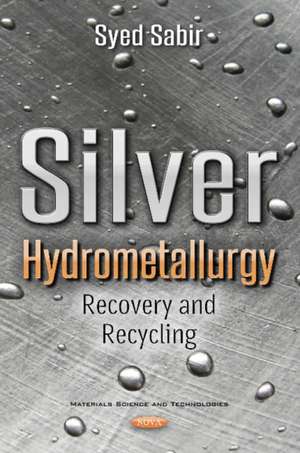 Silver Hydrometallurgy: Recovery & Recycling de Syed Sabir