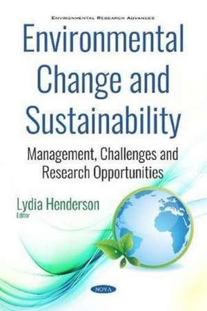 Environmental Change and Sustainability