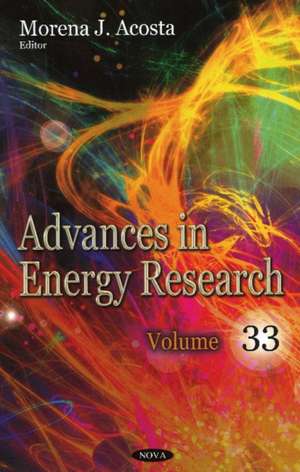 Advances in Energy Research. Volume 33