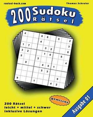 200 Gemischte Zahlen-Sudoku 01 de Thomas Schreier