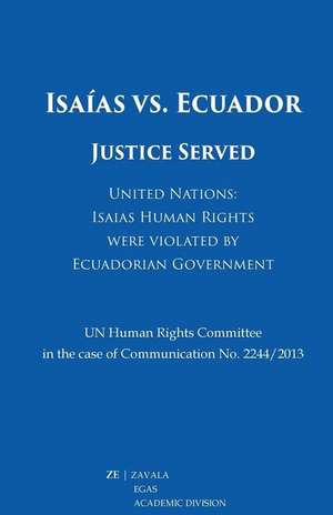 Isaias vs. Ecuador de Jorge Zavala Egas