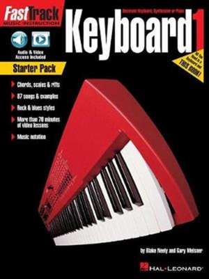 Fasttrack Keyboard - Book 1 Starter Pack Includes Method Book with Audio & Video Online de Blake Neely