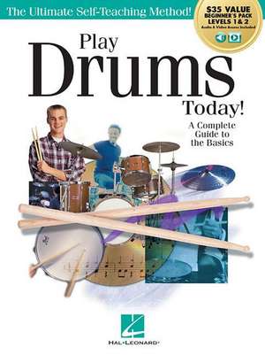 Play Drums Today! All-In-One Beginner's Pack: Includes Book 1, Book 2, Audio & Video de Hal Leonard Corp