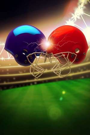 American Football Helmets Crashing Together Journal de Cool Image