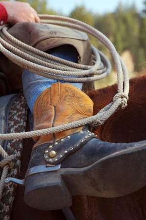 Cowboy Boots and a Lariat Rope American West Journal de Cs Creations