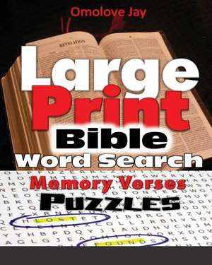 Large Print Bible Word Search Memory Verses Puzzles de Omolove Jay