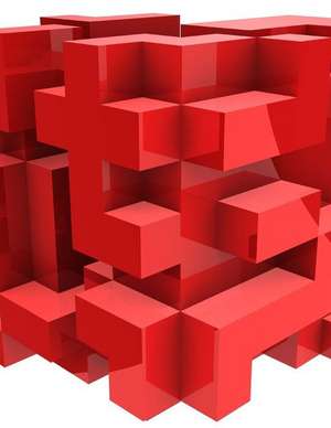 Jumbo Oversized Cool Red Cube Stack de Unique Journal