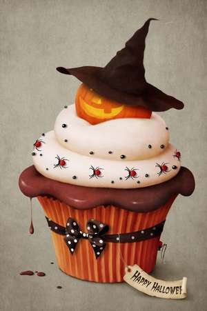 So Cute Jack-O-Lantern Halloween Cupcake Journal de Cs Creations