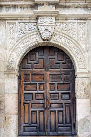 Antique Front Door of the Alamo in San Antonio Texas USA Journal de Cs Creations